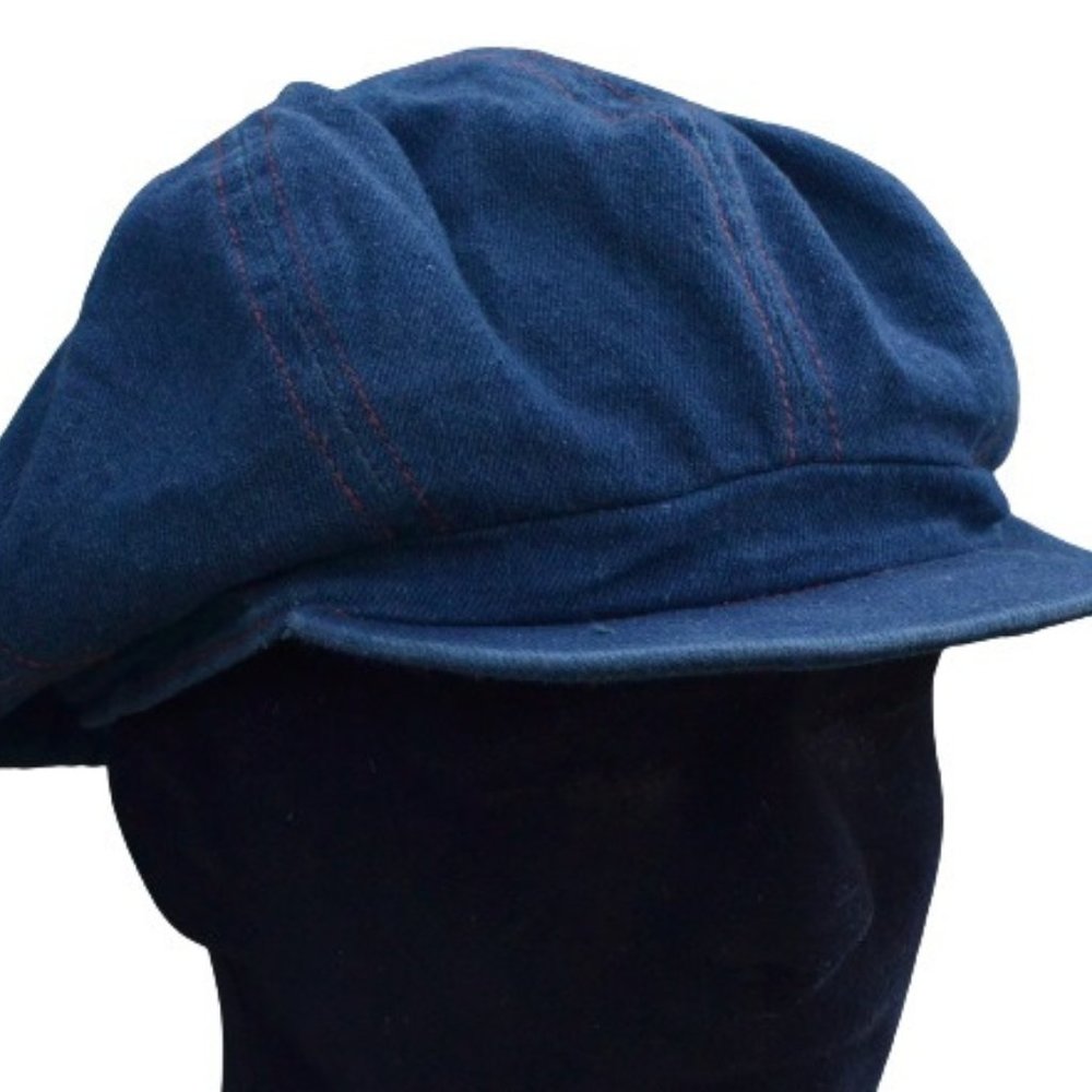 UrbanConcepts Denim Newsboy Style Hat Unisex Blue